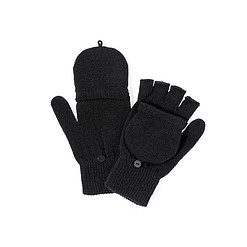 Vingerloze handschoenen acryl one size - zwart