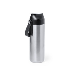 Thermosfles met temperatuurindicator RVS 630 ml zilver