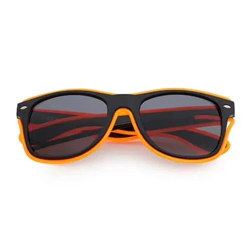 NEON zonnebril zwart - neon oranje