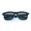 LED zonnebril zwart - neon blauw