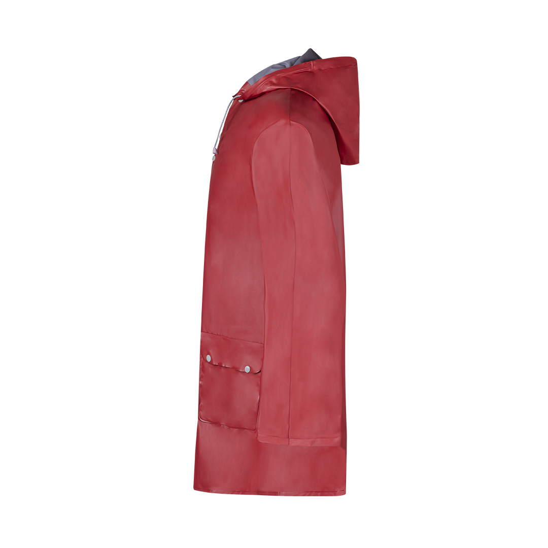 Luxe regenjas PVC rood - M/L - Afbeelding 3