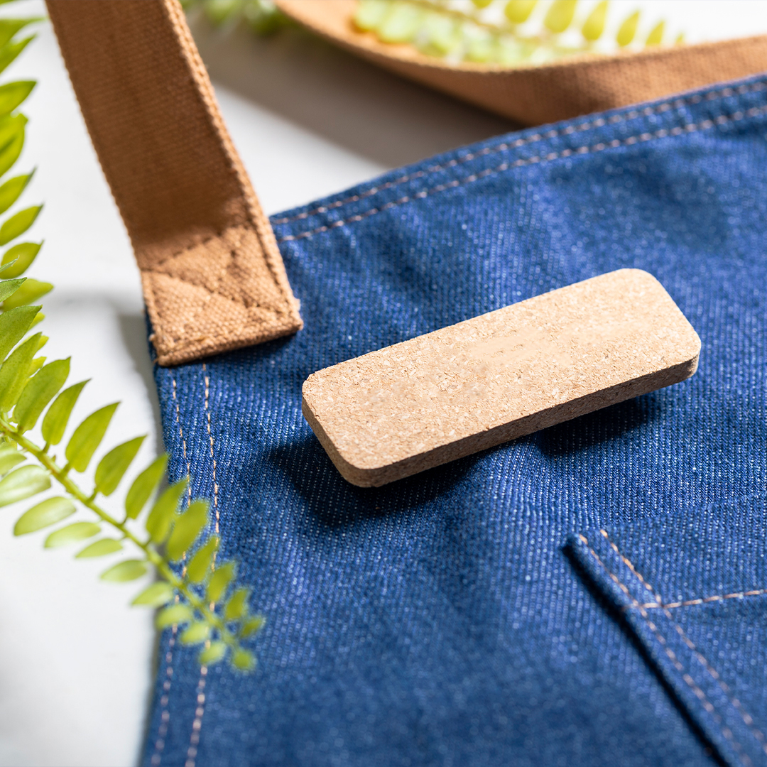 Keukenschort katoen denim blauw - Afbeelding 4