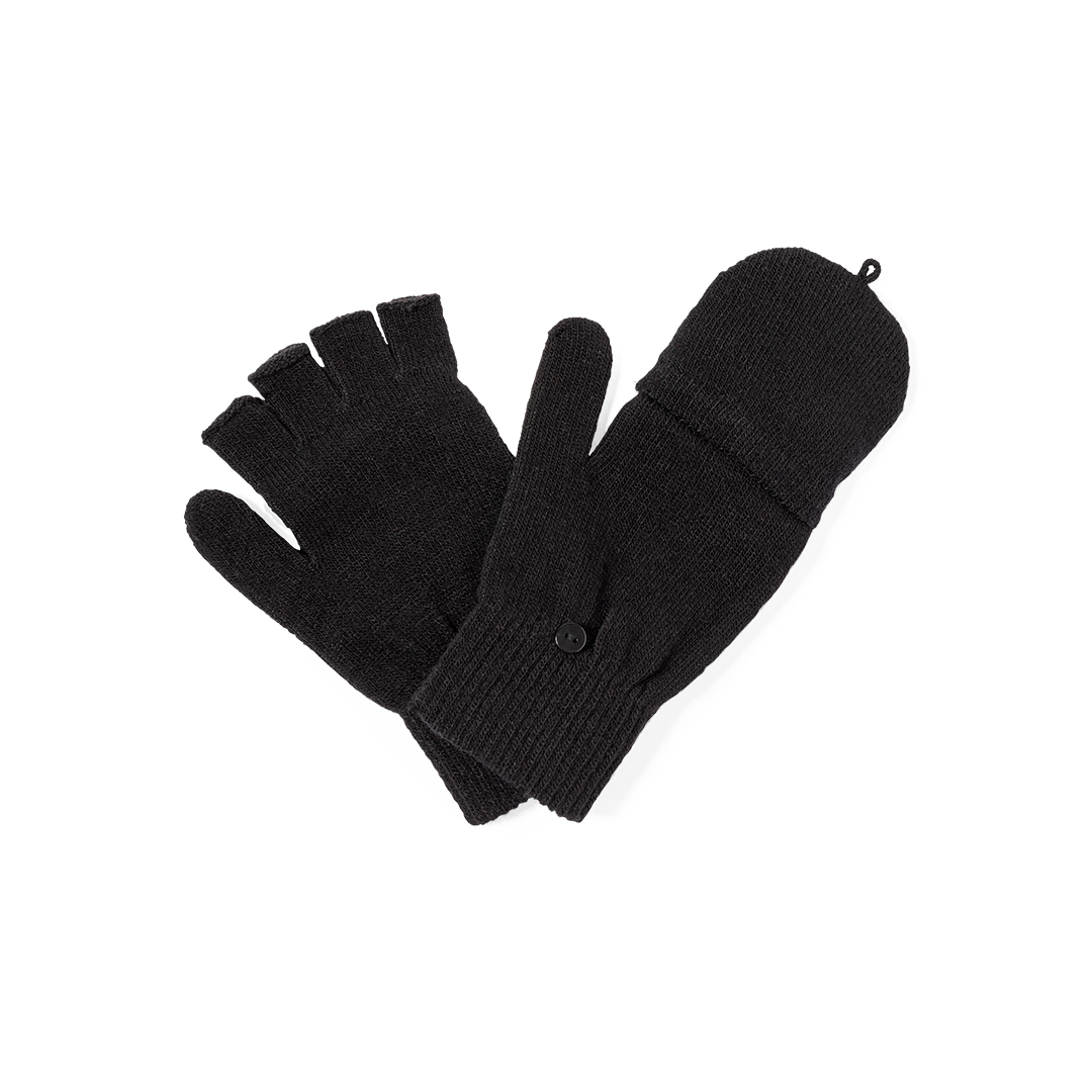 Vingerloze handschoenen acryl one size - zwart - Afbeelding 7