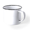 Mok retro metaal 380 ml wit