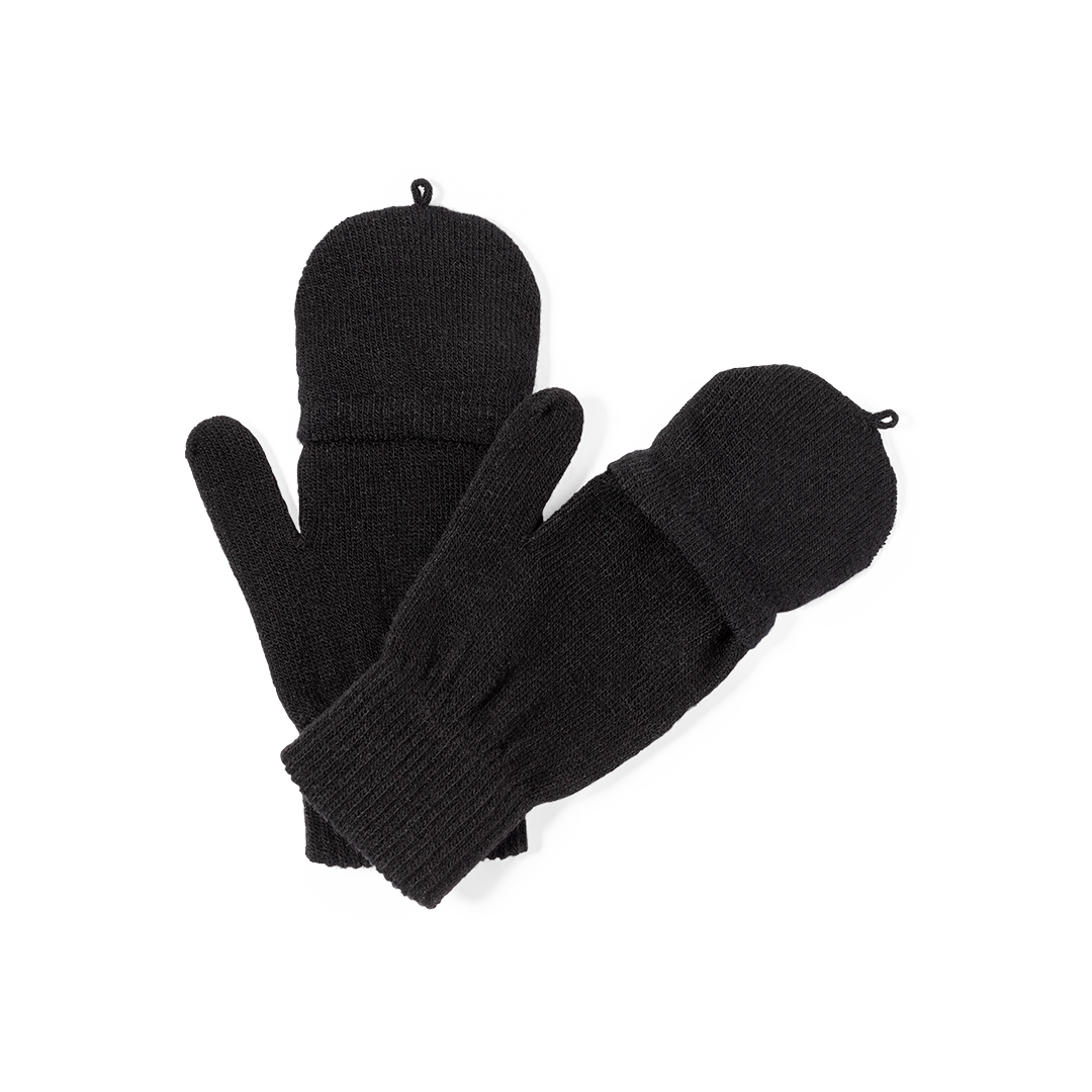 Vingerloze handschoenen acryl one size - zwart - Afbeelding 4