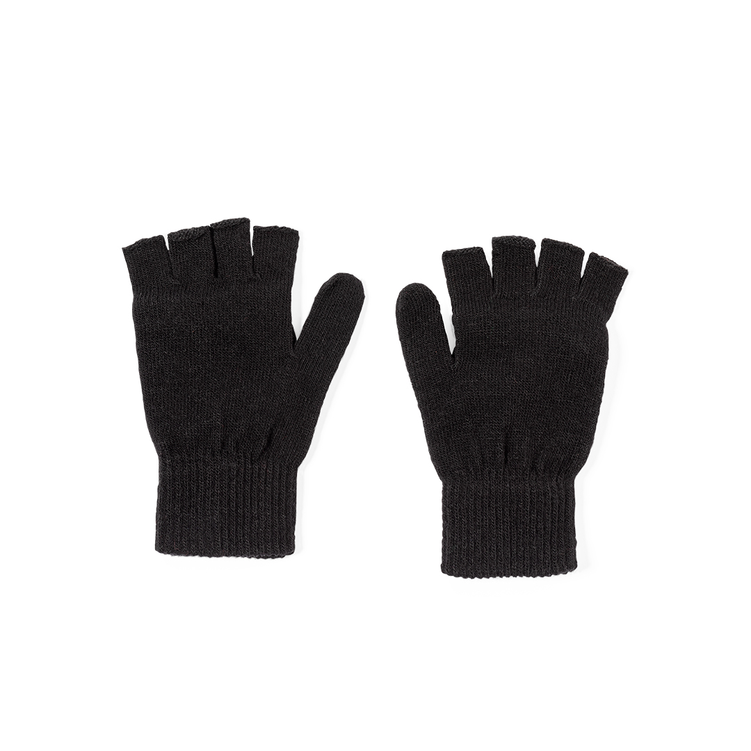 Vingerloze handschoenen acryl one size - zwart - Afbeelding 3