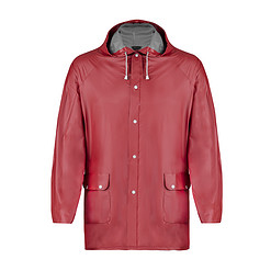 Luxe regenjas PVC rood - M/L