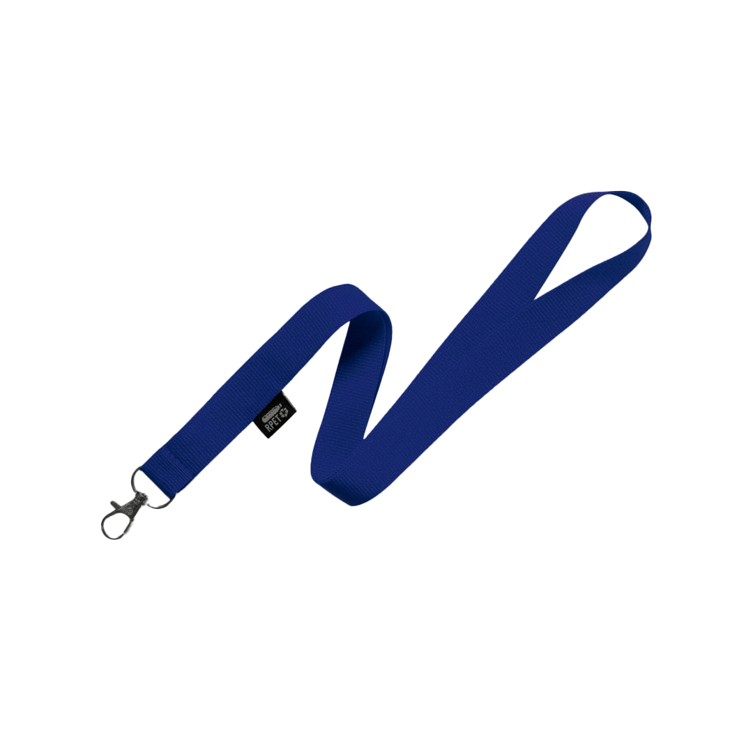 RPET keycord blauw, 100 stuks - Afbeelding 2