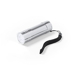 Zaklamp 9 LED aluminium zilver