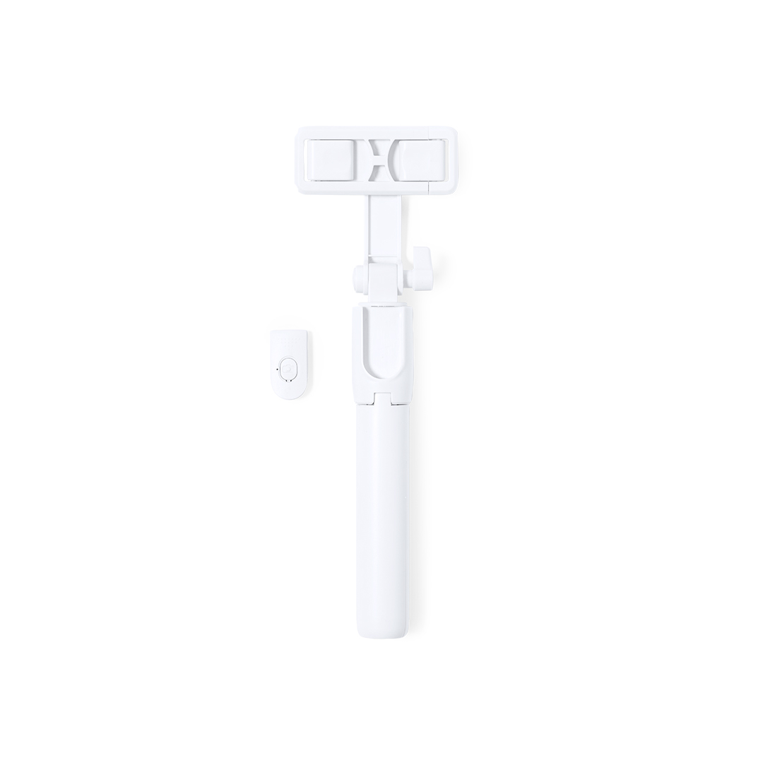 2-in-1 selfiestick en statief wit - Afbeelding 10