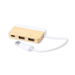 Alternative view of USB hub bamboe & marmer