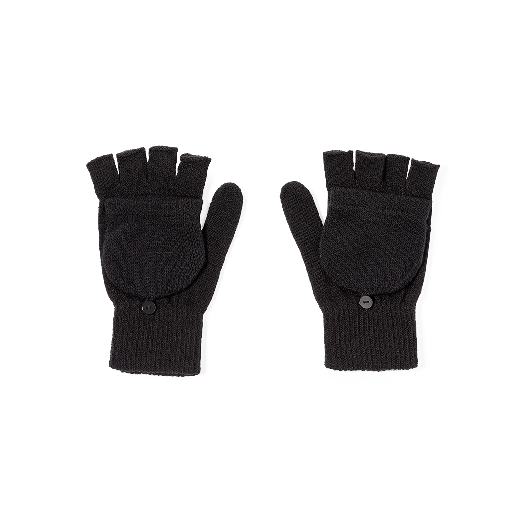 Vingerloze handschoenen acryl one size - zwart - Afbeelding 5