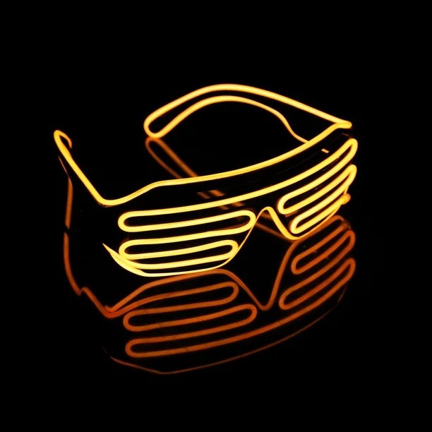 LED shutter bril oranje - Afbeelding 3