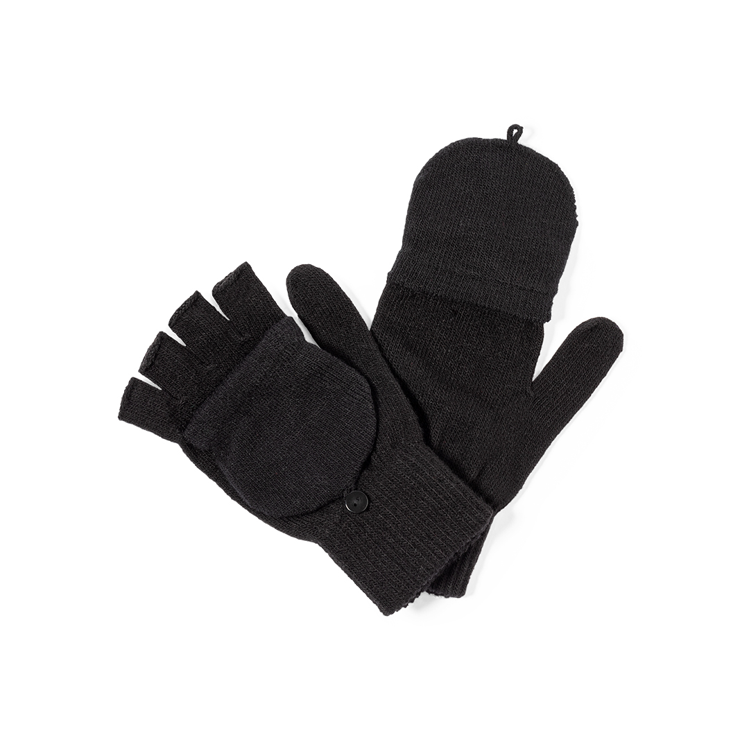 Vingerloze handschoenen acryl one size - zwart - Afbeelding 6
