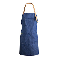 Alternative view of Keukenschort katoen denim blauw