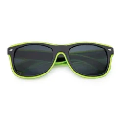 LED zonnebril zwart - neon geel
