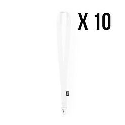 RPET keycord wit, 10 stuks
