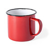 Mok retro metaal 380 ml rood
