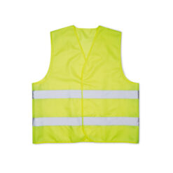 Veiligheidshesje neon geel met opbergzakje