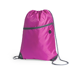 Rugzak met trekkoord en rits roze