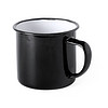 Mok retro metaal 380 ml zwart