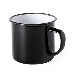 Mok retro metaal 380 ml zwart