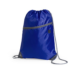 Rugzak met trekkoord en rits blauw