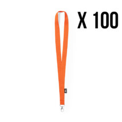 RPET keycord oranje, 100 stuks