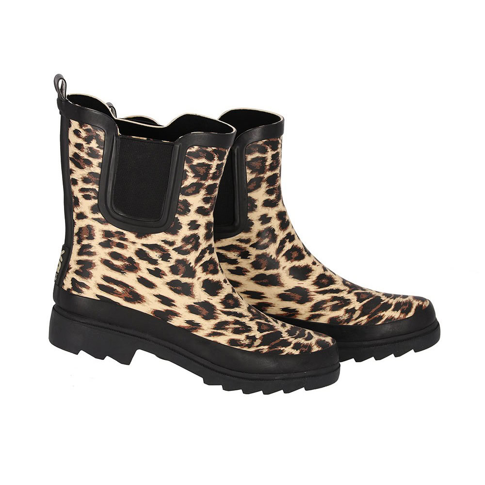 Regenlaarzen panterprint beige laag model maat 42 - Afbeelding 3