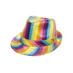 Fedora feest hoedje pailletten regenboog