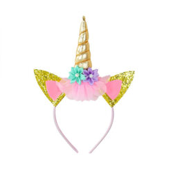 Unicorn haarband goud