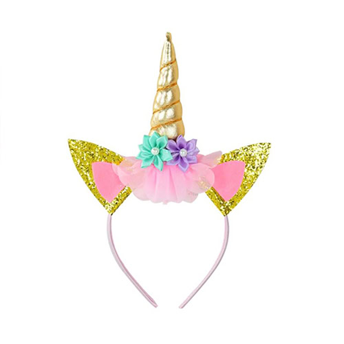Unicorn haarband goud