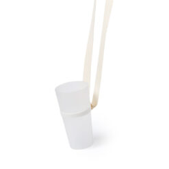Keycord met bekerhouder katoen/siliconen naturel