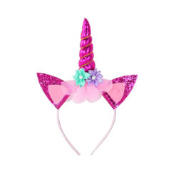 Unicorn haarband roze