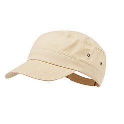 Pet met klittenbandsluiting katoen beige