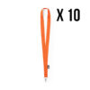 RPET keycord oranje, 10 stuks