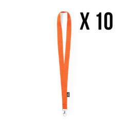 RPET keycord oranje, 10 stuks