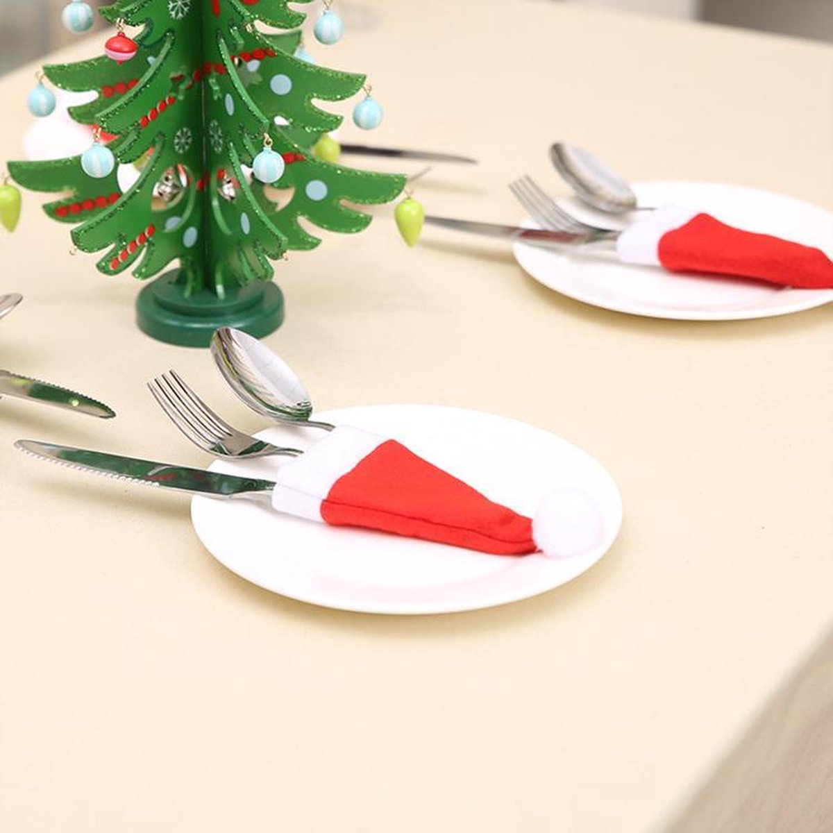 Kerstmuts bestekzakje - Afbeelding 4