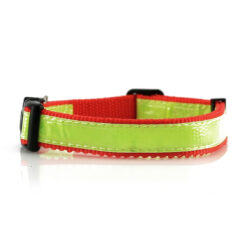 Alternative view of Reflecterende hondenhalsband rood/geel