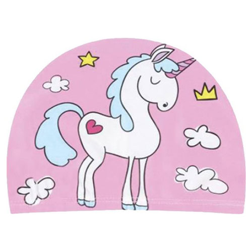 Kinder badmuts unicorn lichtroze