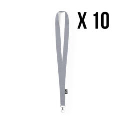 RPET keycord grijs, 10 stuks