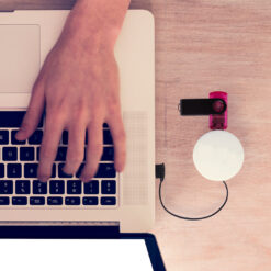Alternative view of USB hub rond wit/zwart