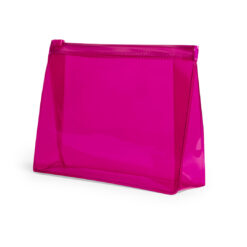 Toilettas transparant PVC roze
