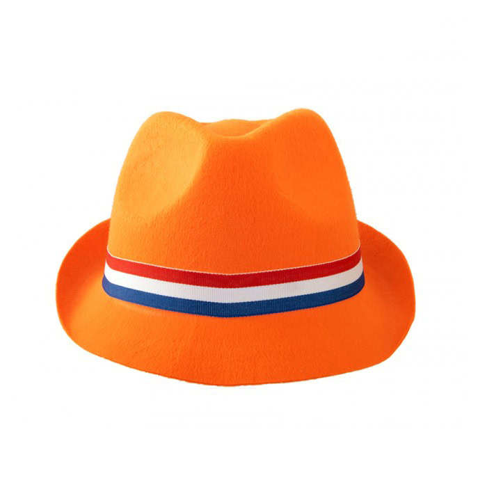 Hoedje Nederlandse vlag vilt oranje - Afbeelding 2