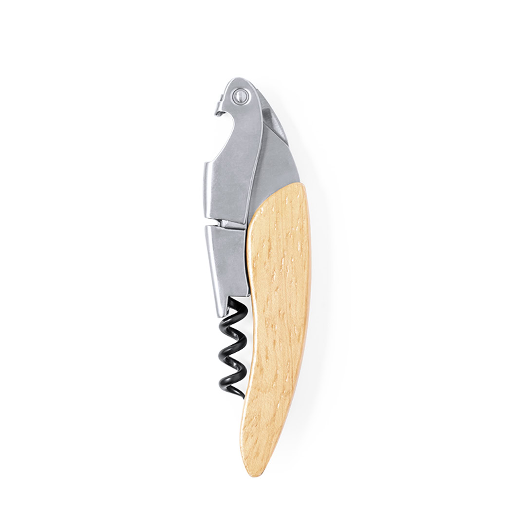 Kurkentrekker met capsulesnijder hout