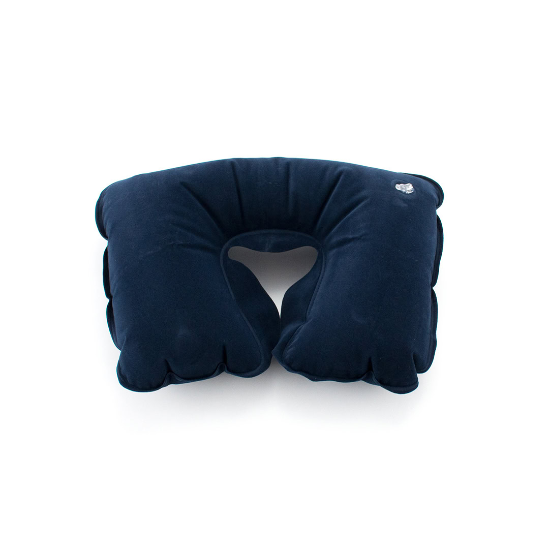 Opblaasbaar nekkussen blauw - Afbeelding 3