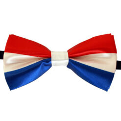 Vlinderstrik rood/wit/blauw
