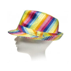 Alternative view of Fedora feest hoedje pailletten regenboog
