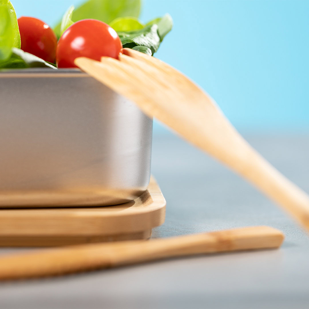 Bamboe lunchbox met bestek 600 ml - Afbeelding 10