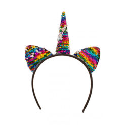 Unicorn haarband pailletten multicolor